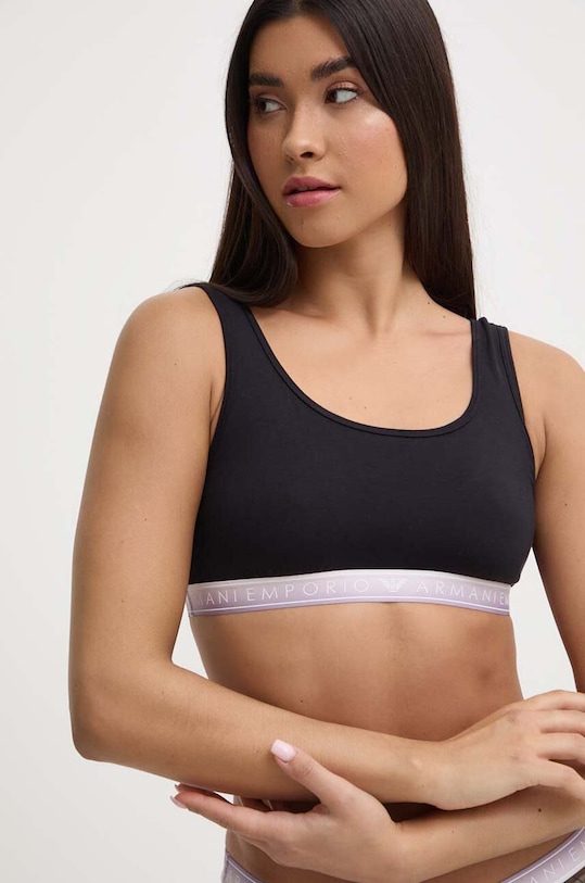 Podprsenka Emporio Armani Underwear bez kostíc čierna 164232.4R226