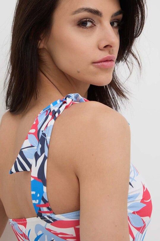 Jednodielne plavky Pepe Jeans LEAF ASY SWIMSUIT červená PLB10496