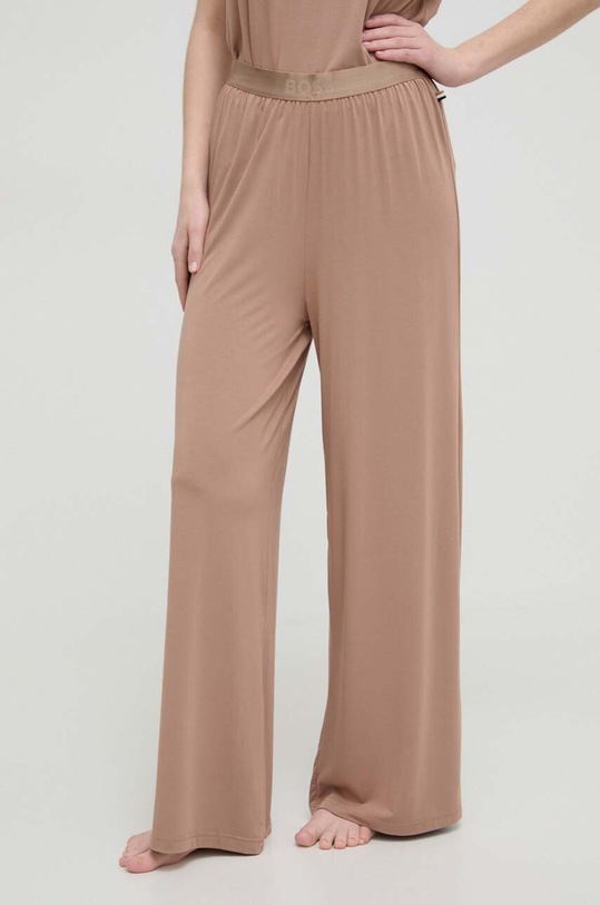BOSS spodnie lounge z elastanem beżowy 50515585