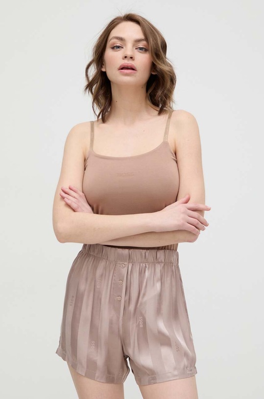 Pyžamové šortky BOSS spodní béžová 50515608