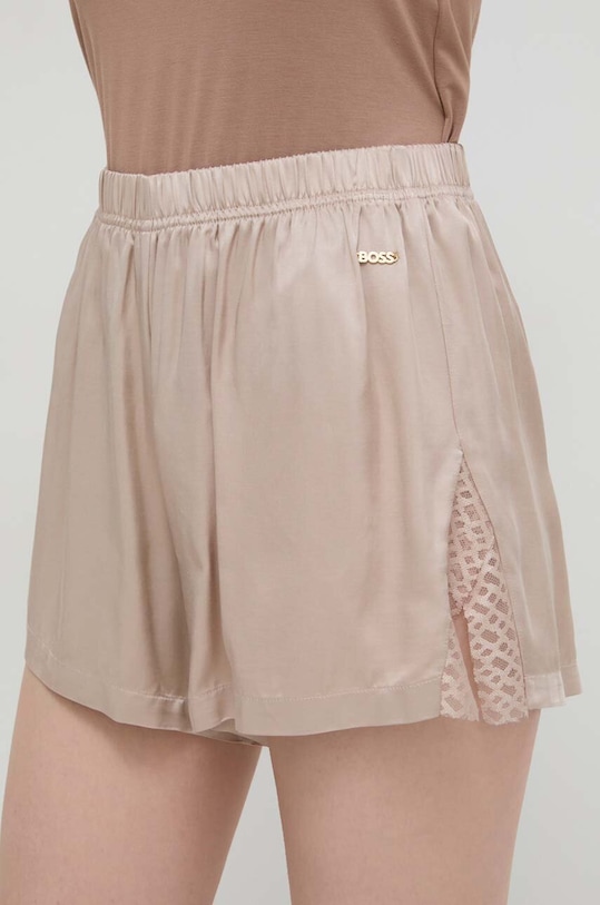 BOSS szorty piżamowe 50515618 beżowy SS24