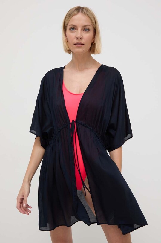 Tommy Hilfiger narzutka plażowa Planet friendly granatowy UW0UW05336