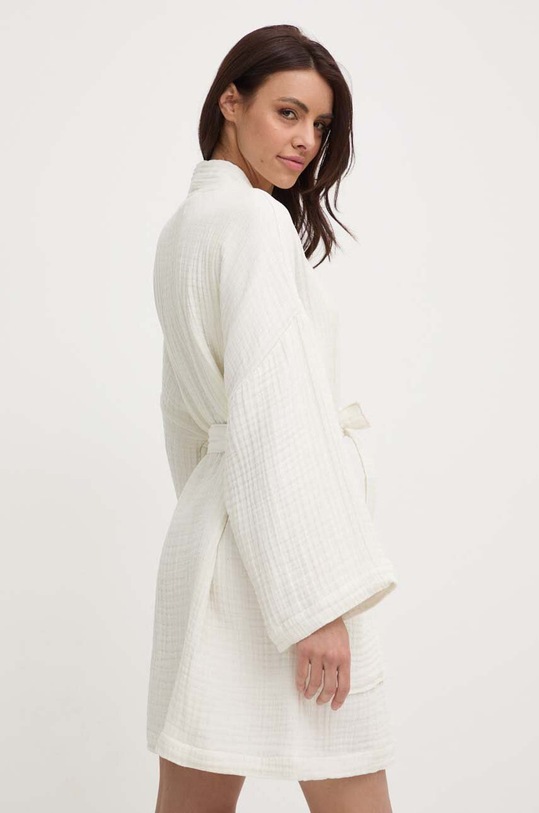 Bavlněný župan Tommy Hilfiger UW0UW05275 bílá SS24
