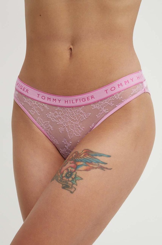 Kalhotky Tommy Hilfiger hladký růžová UW0UW05176