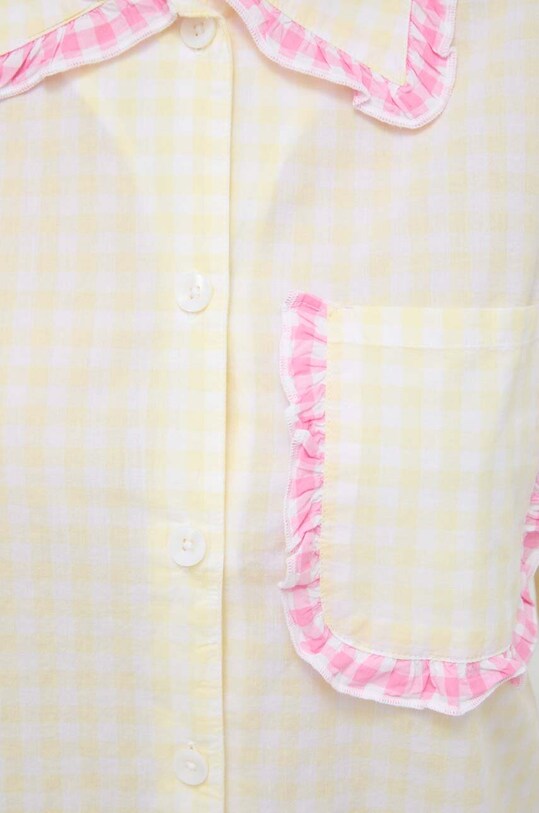 United Colors of Benetton koszula piżamowa bawełniana 4LRA3M004 żółty