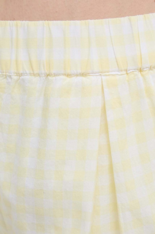 United Colors of Benetton spodnie piżamowe bawełniane żółty 4LRA3F00F