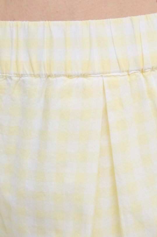 United Colors of Benetton spodnie piżamowe bawełniane żółty 4LRA3F00F