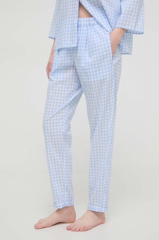 United Colors of Benetton pantaloni pijama bumbac fund albastru 4LRA3F00F