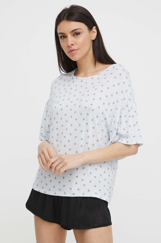 United Colors of Benetton tricou de pijama munte albastru 3GGE3M05I