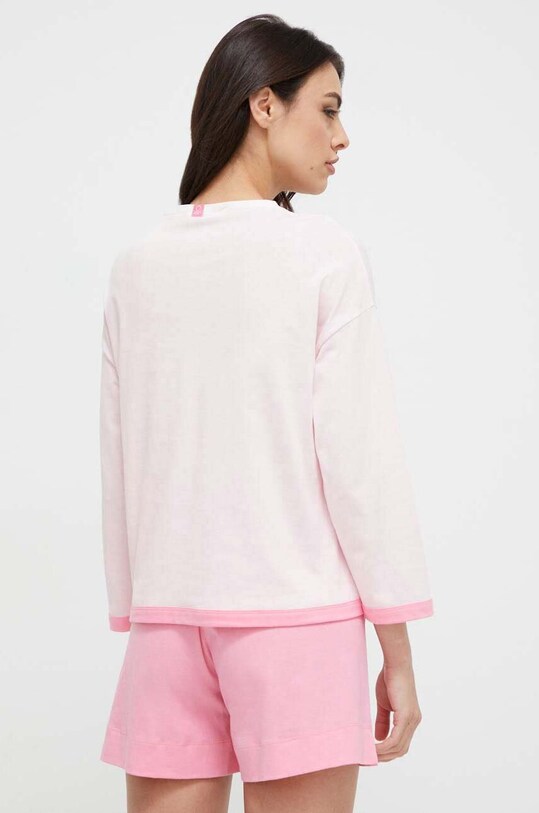 Одежда Хлопковая пижамная футболка United Colors of Benetton x Peanuts 30963M05F розовый