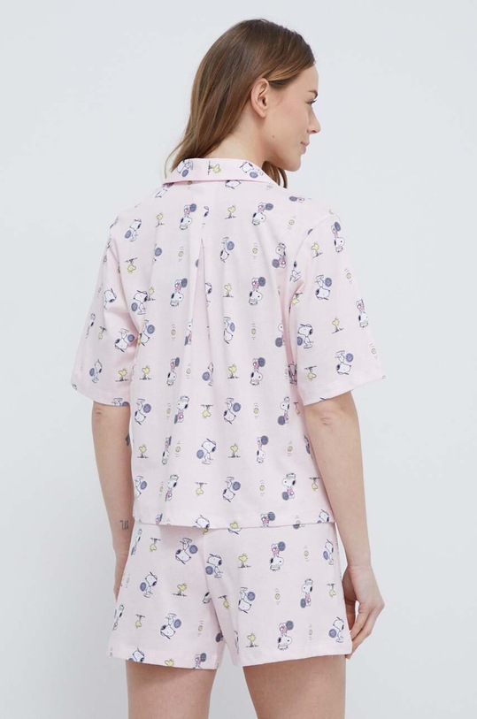 Odzież United Colors of Benetton piżama bawełniana x Peanuts 35I73P02O różowy