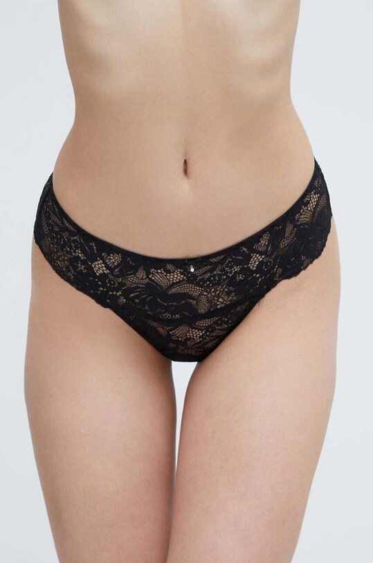 women'secret figi FEMININE LACE dzianina czarny 8327297