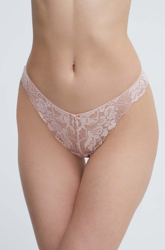 Nohavičky women'secret FEMININE LACE nohavičky ružová 8327295