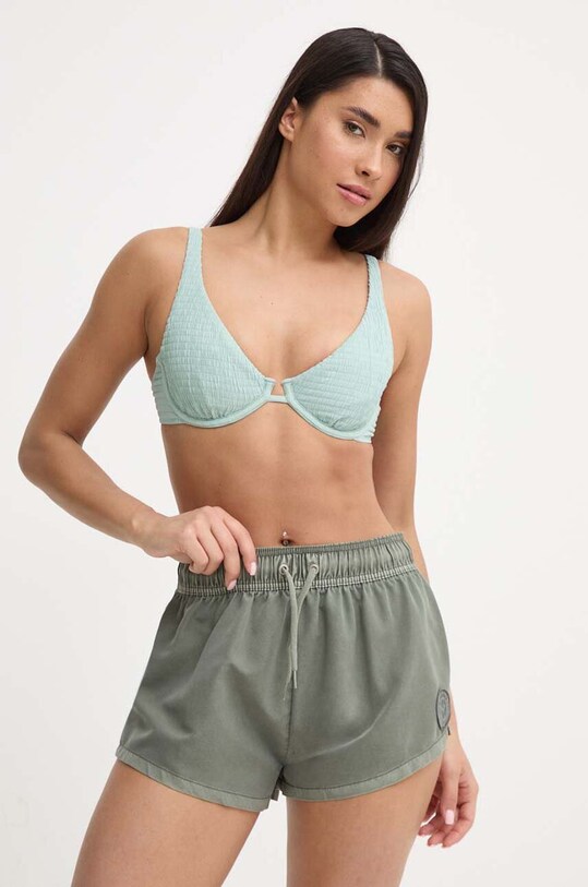 Plavková podprsenka Abercrombie & Fitch KI111.4074.310 zelená SS24