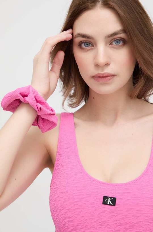 Calvin Klein egyrészes fürdőruha rózsaszín KW0KW02401