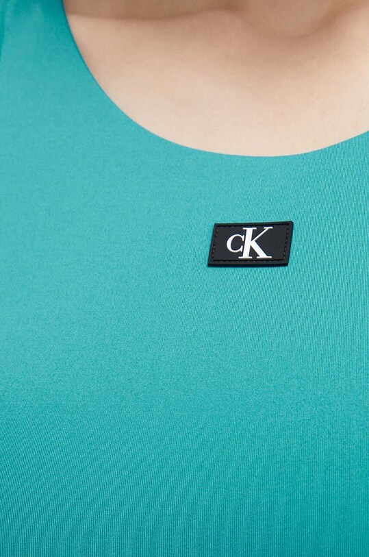 Plavková podprsenka Calvin Klein tyrkysová KW0KW02442