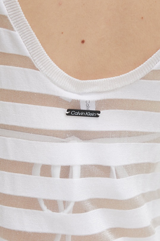 Plážové šaty Calvin Klein KW0KW02464 bílá