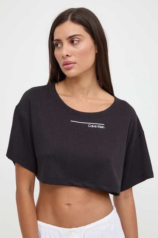 Plážový top Calvin Klein černá KW0KW02478