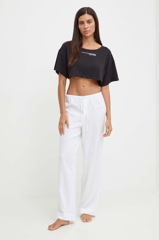 Plážový top Calvin Klein KW0KW02478 černá SS24