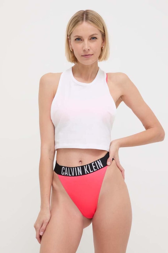 Plážový top Calvin Klein KW0KW02481 bílá SS24
