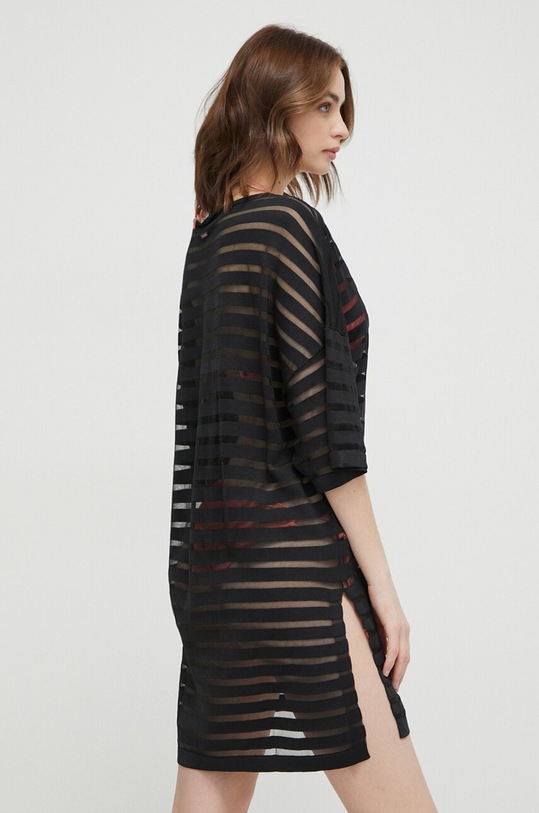 Ogrtač za plažu Calvin Klein KW0KW02528 crna SS24