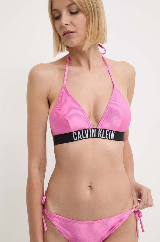 Calvin Klein biustonosz kąpielowy bez fiszbinów różowy KW0KW02387