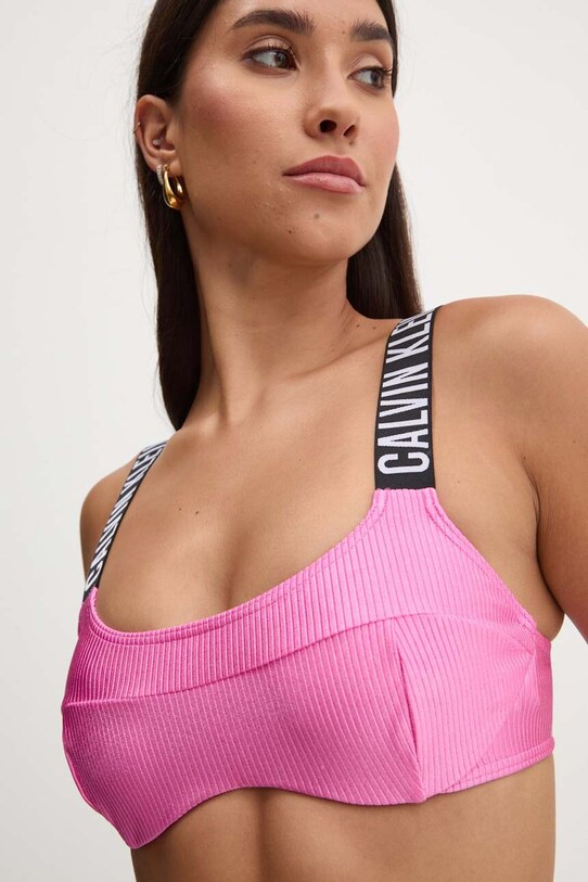 Calvin Klein biustonosz kąpielowy miękka różowy KW0KW02389