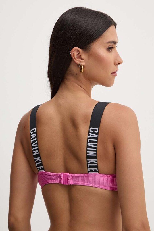 Calvin Klein biustonosz kąpielowy KW0KW02389 różowy SS24