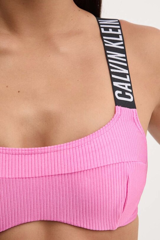 Calvin Klein biustonosz kąpielowy różowy KW0KW02389