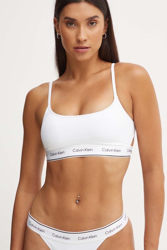 Plavková podprsenka Calvin Klein bílá KW0KW02425