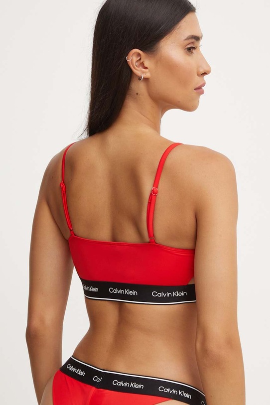 Oblečení Plavková podprsenka Calvin Klein KW0KW02425 červená