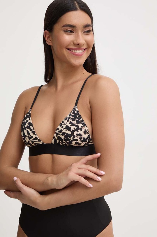 Bikini top Calvin Klein χωρίς μεταλλικές μπανέλες μαύρο KW0KW02488