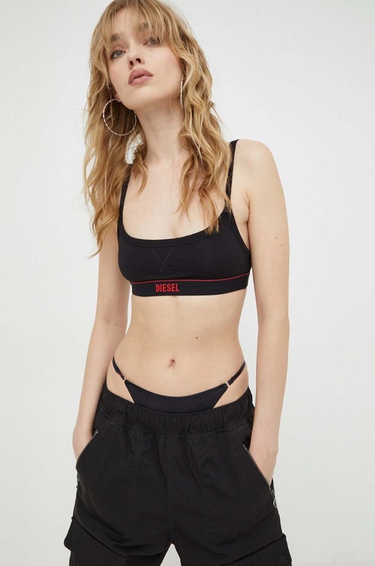 Podprsenka Diesel UFSB-GRETA REGGISENO mäkké čierna A10708.0HIAX