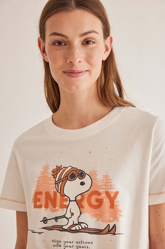 Odzież women'secret piżama bawełniana Snoopy 3137601 multicolor