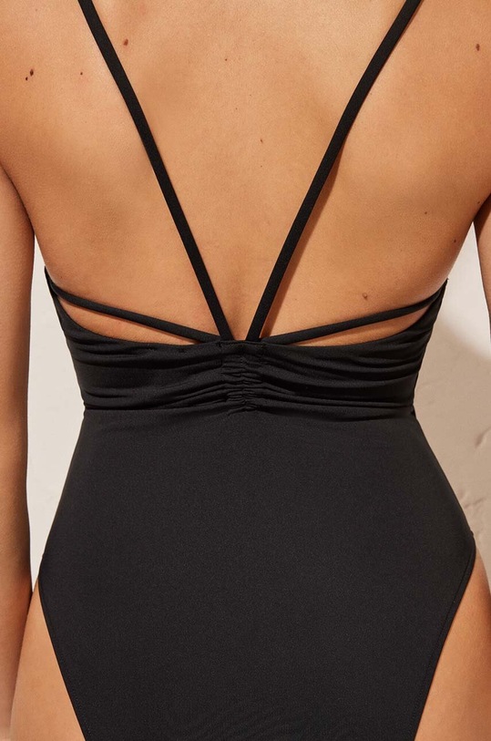 Ολόσωμο μαγιό women'secret HIBISCUS HIBISCUS μαύρο 5527085