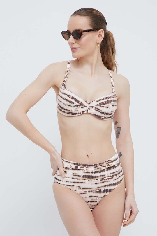 Ρούχα Μαγιό σλιπ μπικίνι Chantelle C17T80 καφέ