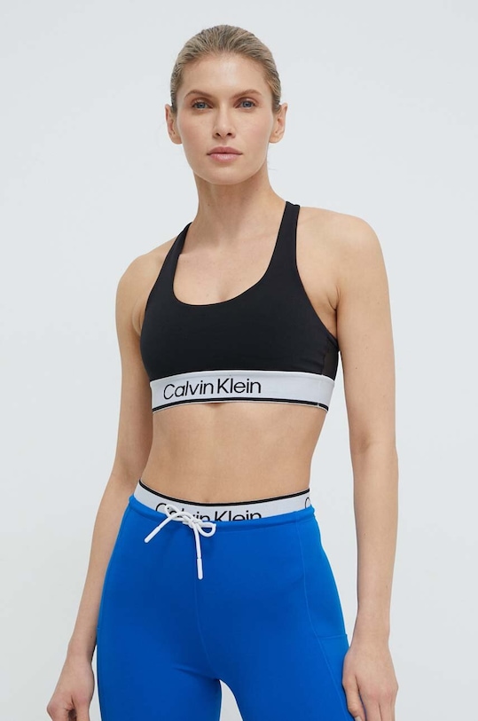 Calvin Klein Performance biustonosz sportowy bez fiszbinów czarny 00GWS4K170