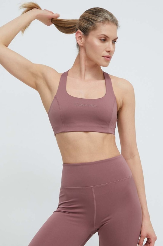 Športová podprsenka Calvin Klein Performance ružová 00GWS4K171
