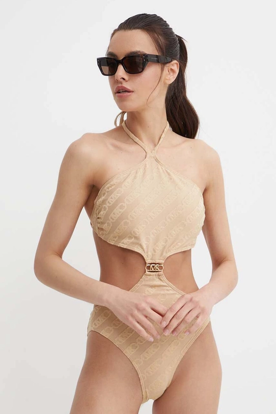 MICHAEL Michael Kors costum de baie dintr-o bucată CUT OUT ONE PIECE usor rigidizat bej MM13720