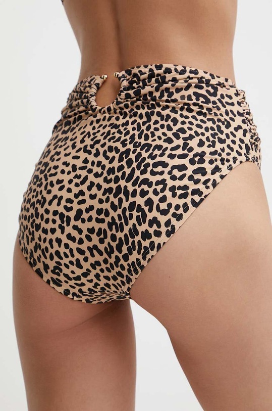 Plavkové nohavičky MICHAEL Michael Kors HIGH WAIST BOTTOM spodný béžová MM29259
