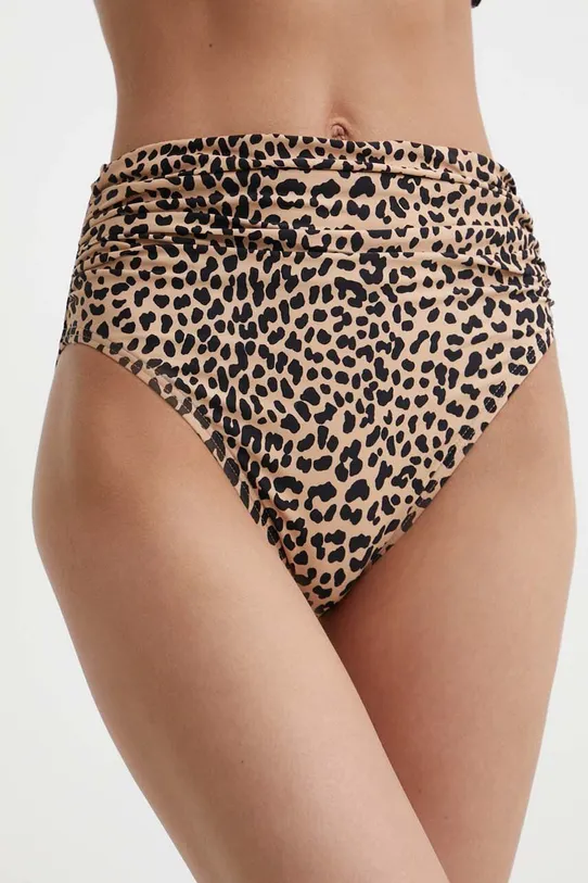 Μαγιό σλιπ μπικίνι MICHAEL Michael Kors HIGH WAIST BOTTOM MM29259 μπεζ SS24