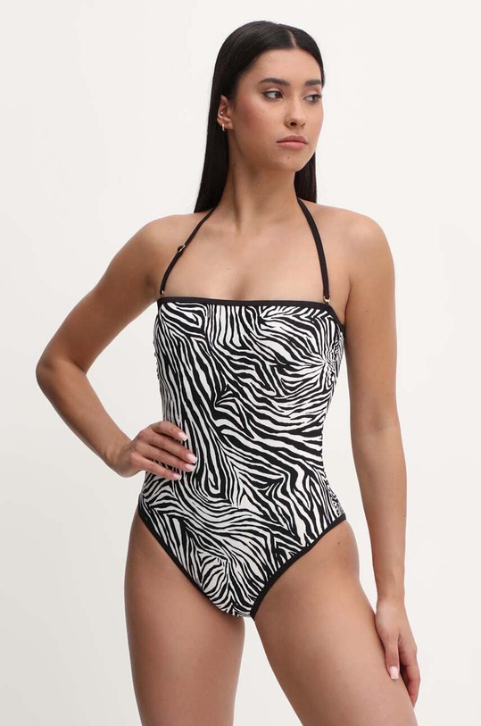 MICHAEL Michael Kors egyrészes fürdőruha BANDEAU ONE PIECE MM24004 fekete SS24