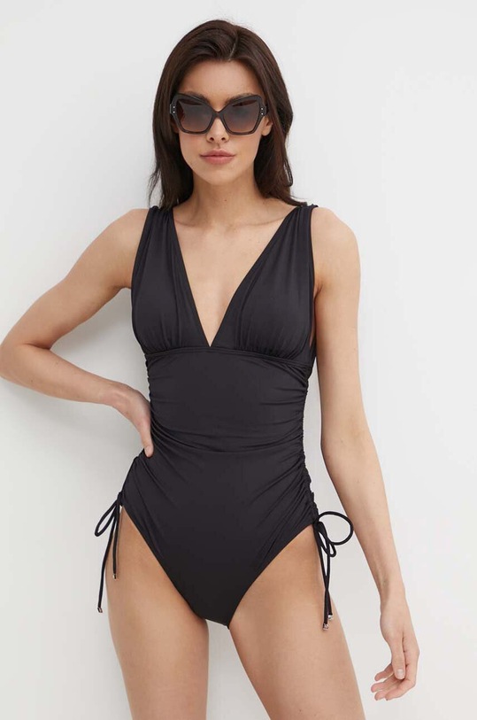 MICHAEL Michael Kors costum de baie dintr-o bucată SHIRRED PLUNGE ONE PIECE MM7M168 negru SS24