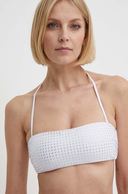 Plavková podprsenka Guess nášivka biela E4GJ08.KC5Z0