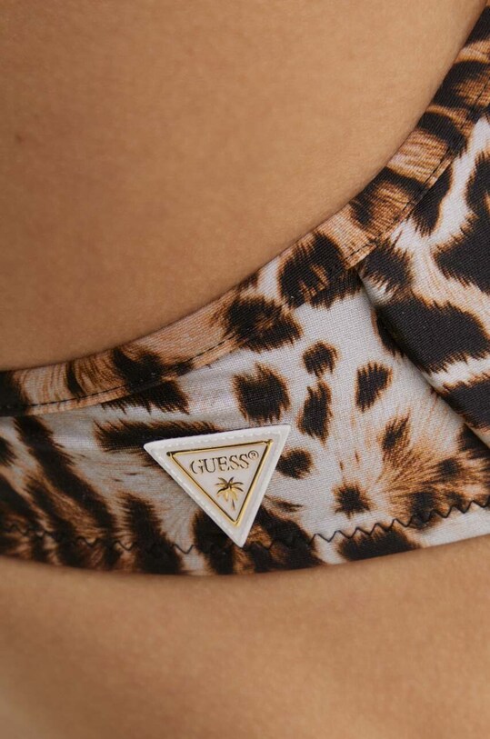 Горнище на бански Guess HALTER кафяв E4GJ22.MC04R