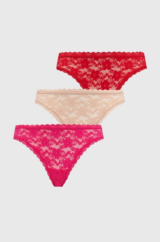 Труси Guess 3-pack мереживо червоний O4GG35.KC5L0