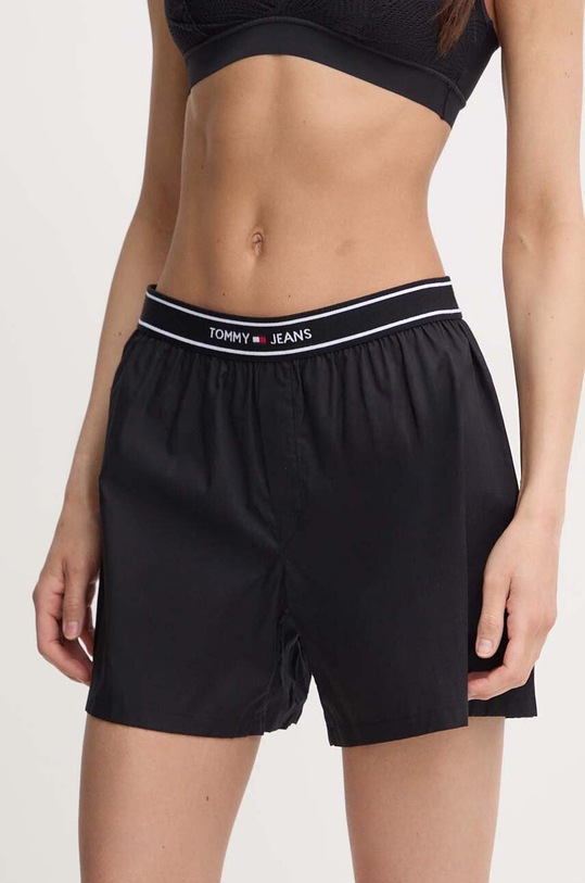 Бавовняні шорти Tommy Jeans бавовна чорний UM0UM03167