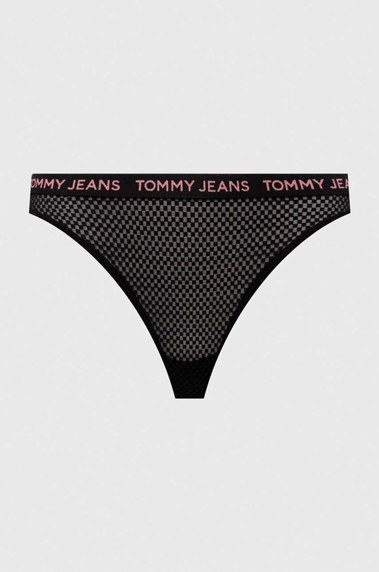 Tommy Jeans tanga 3-pack negru UW0UW05010
