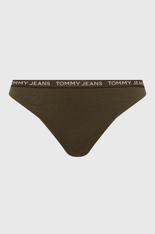 Tommy Jeans stringi 3-pack zielony UW0UW05011