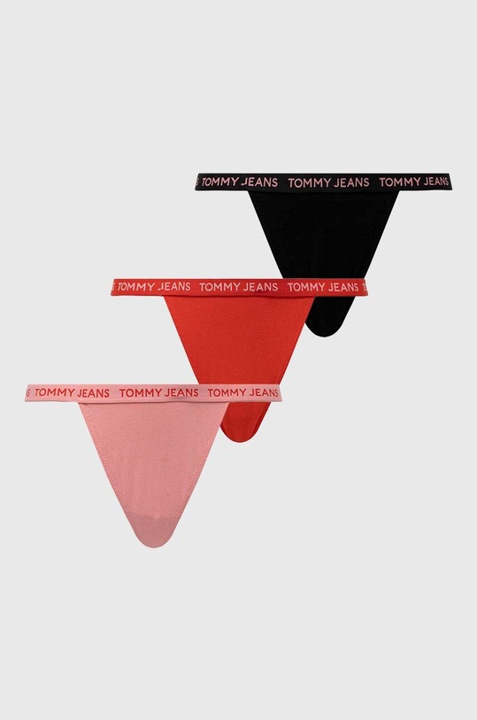 Tanga Tommy Jeans 3-pack tanga růžová UW0UW05012
